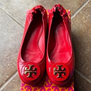Tory Burch Lobster Red Reva Flats
